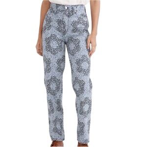 Madewell Baggy Straight Jeans In Quilted Floral